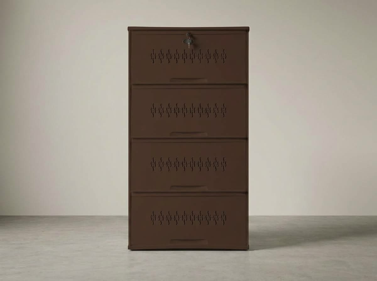 4-Step shoe rack in Coffee Brown